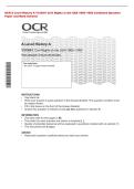 OCR A Level History A Y319&sol;01 Civil Rights in the USA 1865&ndash;1992 Combined Question&NewLine;Paper and Mark Scheme 