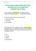 NATE Exam&colon; Core Essentials 2025 &ndash; Updated Actual Exam with Correct Solutions Study Material &lpar;HVAC Certification Practice Questions&rpar;