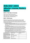 2026&sol;2027 Idaho Adjuster License Elite Test Bank & Exam Mastery Guide &lpar;60 Q&A with Mentor Analysis&rpar;