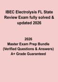 IBEC Electrolysis FL State Board Review Exam PDF &vert; Practice Questions & Answers &lpar;2026 Updated&rpar;