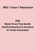 Rasmussen MDC 1 Exam 1 PDF &vert; Nursing Study Guide&comma; Questions & Answers