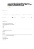 AMCA BILLING & CODING TEST Exam comprehensive questions and verified answers ACTUAL EXAM 2026 TEST&excl;&excl; Graded A&plus; &vert; 2025&vert;2026 EXAM UPDATE