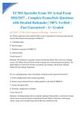 ECMO Specialist Exam 101 Actual Exam 2026&sol;2027 &ndash; Complete Exam-Style Questions with Detailed Rationales &vert; 100&percnt; Verified &vert; Pass Guaranteed &ndash; A&plus; Graded&NewLine;&NewLine;