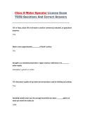 Class D Water Operator License Exam TCEQ &ndash; Practice Questions and Answers