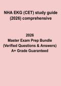 NHA CET EKG Study Guide &lpar;2026&rpar; &vert; Practice Questions & Exam Prep