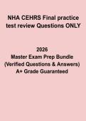 NHA CEHRS Final Practice Test Questions PDF &vert; Review Questions Only &lpar;Exam Prep&rpar;