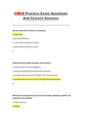 CMCA Practice Exam &ndash; Questions and Correct Answers