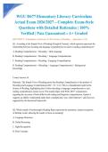 WGU D677 Elementary Literacy Curriculum Actual Exam 2026&sol;2027 &ndash; Complete Exam-Style Questions with Detailed Rationales &vert; 100&percnt; Verified &vert; Pass Guaranteed &ndash; A&plus; Graded&NewLine;&NewLine;