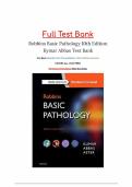 Test bank for Robbins Basic Pathology &lpar;Robbins Pathology&rpar; 10th Edition with test questions and answers graded A&plus;