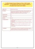 Certified Medical-Surgical Registered Nurse &lpar;CMSRN&rpar; 2025 Sample Questions & Exam Prep Guide