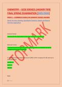 CHEMISTRY &ndash; GCSE EDEXCEL &lpar;HIGHER TIER&rpar; &NewLine;FINAL SPRING EXAMINATION &lbrack;2025&sol;2026&rsqb; &NewLine;PAPER 1 &ndash; COMBINED SCIENCE OR SEPARATE SCIENCE &lpar;HIGHER&rpar; &NewLine;Atomic Structure&comma; Bonding&comma; Quantitative Chemistry&comma; Organic and Physical &NewLine;Chemistry Applications