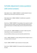 NJ Public Adjustment review questions with correct answers