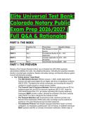 2026&sol;2027 Colorado Notary Public Exam Prep Test Bank &vert; 60 Practice Questions & Detailed Rationales