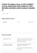 COGSCI 151 Midterm Exam &num;1 WITH CORRECT ACTUAL QUESTIONS AND CORRECTLY WELL DEFINED ANSWERS LATEST ALREADY GRADED A&plus;
