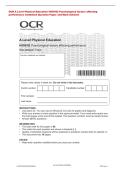 OCR A Level Physical Education H555&sol;03 Socio-cultural issues in physical activity&NewLine;and sport Combined Question Paper and Mark Scheme 