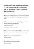GUARD CARD FINAL EXAM 2026 QUESTION&NewLine;COLLECTION PATROL PROCEDURES AND&NewLine;REPORT WRITING MODULE SOLVED ITEMS&NewLine;AND RESPONSE KEY&NewLine;