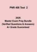 PNR 408 Test 2 Study Guide &vert; Nursing Questions & Answers Revision PDF