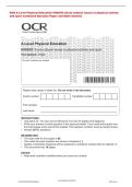OCR A Level Physical Education H555&sol;03 Socio-cultural issues in physical activity&NewLine;and sport Combined Question Paper and Mark Scheme 