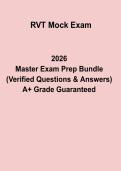 RVT Mock Exam Study Guide &vert; Registered Vascular Tech Questions & Answers PDF