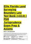 2026&sol;2027 Florida PSM Jurisprudence Exam Prep &vert; 60 Elite Land Surveying Boundary Law Q&A Test Bank with Mentor Rationales 