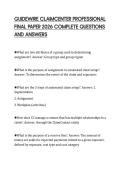 GUIDEWIRE CLAIMCENTER PROFESSIONAL&NewLine;FINAL PAPER 2026 COMPLETE QUESTIONS&NewLine;AND ANSWERS&NewLine;