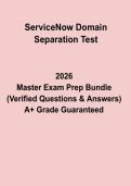 ServiceNow Domain Separation Test Study Guide &vert; Questions & Answers Practice PDF
