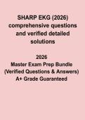 SHARP EKG 2026 Comprehensive Study Guide &vert; Questions & Verified Solutions PDF