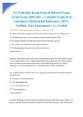 NC Pathology Exam Funeral Director Exam Actual Exam 2026&sol;2027 &ndash; Complete Exam-Style Questions with Detailed Rationales &vert; 100&percnt; Verified &vert; Pass Guaranteed &ndash; A&plus; Graded&NewLine;&NewLine;