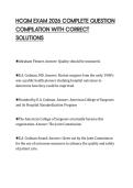 HCQM EXAM 2026 COMPLETE QUESTION&NewLine;COMPILATION WITH CORRECT&NewLine;SOLUTIONS