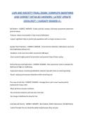 LAW AND SOCIETY FINAL EXAM &vert; COMPLETE QUESTIONS AND CORRECT DETAILED ANSWERS &vert; LATEST UPDATE &lpar;2026&sol;2027&rpar; &vert; ALREADY GRADED A&plus;