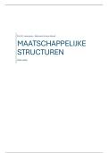 Samenvatting Maatschappelijke Structuren Levecque