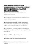 HCV SPECIALIST EXAM 2026&NewLine;CERTIFICATION EVALUATION TEST&NewLine;TESTED QUESTIONS PRACTICE&NewLine;SOLUTION GRADE A&NewLine;
