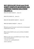 HCV SPECIALIST EXAM 2026 EXAM&NewLine;SCRIPT COMPLETE QUESTIONS AND&NewLine;ANSWERS VERIFIED SOLUTIONS&NewLine;GRADED A&plus;&NewLine;