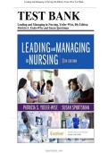 Test Bank for Leading and Managing in Nursing&comma; 8th Edition &lpar;Yoder-Wise&comma; 2023&rpar; Chapter 1-25 &vert; All Chapters&NewLine;