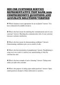 HDI CSR CUSTOMER SERVICE&NewLine;REPRESENTATIVE TEST BANK 2026&NewLine;COMPREHENSIVE QUESTIONS AND&NewLine;ACCURATE SOLUTIONS VERIFIED 