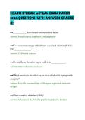 HEALTHSTREAM ACTUAL EXAM PAPER&NewLine;2026 QUESTIONS WITH ANSWERS GRADED&NewLine;A&plus;