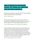 HEALTHSTREAM ICU KNOWLEDGE&NewLine;ACTUAL TEST PAPER 2026 QUESTIONS&NewLine;AND SOLUTIONS GRADED A&plus;