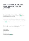 CMS FUNDAMENTALS ACTUAL &NewLine;EXAM 2026 WITH VERIFIED &NewLine;ANSWERS 