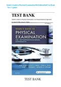 Test Bank For Seidel&rsquo;s Guide to Physical Examination 9th Edition by Jane W&period; Ball&NewLine;