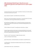 PRN 1562 Mental Health Exam 2 Most Recent exam COMPLETE &lpar;2025&rpar; EXAMQuestions and Answers &lpar;Verified Answers&rpar; &lpar;Latest Update 2025&rpar; UPDATE&excl;&excl;&NewLine;