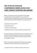 HESI 799 RN EXIT EXAM 2026&NewLine;COMPREHENSIVE NURSING REVIEW STUDY&NewLine;GUIDE COMPLETE QUESTIONS AND ANSWERS