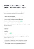 PREDICTOR EXAM ACTUAL &NewLine;EXAM LATEST UPDATE 2026 