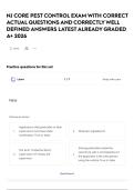 NJ CORE PEST CONTROL EXAM WITH CORRECT ACTUAL QUESTIONS AND CORRECTLY WELL DEFINED ANSWERS LATEST ALREADY GRADED A&plus; 2026