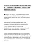 HESI 799 RN EXIT EXAM 2026 QUESTION BANK&NewLine;NCLEX PREPARATION MODULE SOLVED ITEMS&NewLine;AND RESPONSE KEY