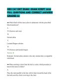 HESI CAT EXIT EXAM 1 EXAM SCRIPT 2026&NewLine;FULL QUESTIONS AND CORRECT ANSWERS&NewLine;GRADED A&plus;