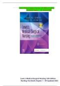 Lewis&rsquo;s Medical-Surgical Nursing&comma; 12th Edition &lpar;Harding&rpar; &ndash; Test Bank Chapters 1&ndash;69 ISBN- &vert; Updated 2025 &vert; NCLEX-Style Practice Questions with Answers&NewLine;