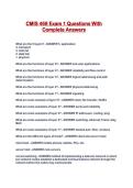 CMIS 468 Exam 1 Questions With Complete Answers