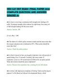 HESI CAT EXIT EXAM 1 FINAL PAPER 2026&NewLine;COMPLETE QUESTIONS AND ANSWERS&NewLine;GRADED A&plus;