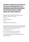HESI DENTAL HYGIENE CASE BASED PRACTICE&NewLine;TEST 2026 EXAM PREPARATION PACK KEY&NewLine;PERIODONTAL DISEASE PREVENTION PATIENT&NewLine;EDUCATION AND CLINICAL DECISION&NewLine;MAKING WITH SAMPLE QUESTIONS&NewLine;
