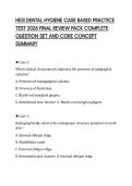 HESI DENTAL HYGIENE CASE BASED PRACTICE&NewLine;TEST 2026 FINAL REVIEW PACK COMPLETE&NewLine;QUESTION SET AND CORE CONCEPT&NewLine;SUMMARY